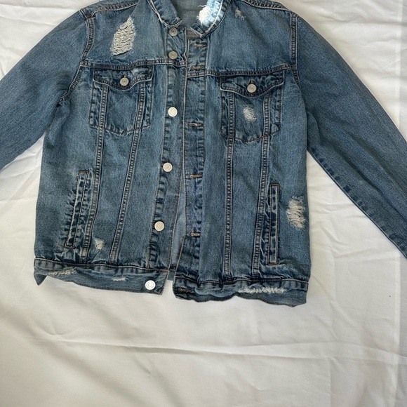 Refuge jacket Blue Denim Button Detail size XL - Picture 1 of 5